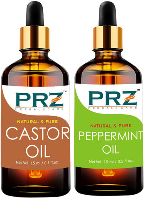 

PRZ Combo of Castor Carrier oil and Peppermint oil (Each 15ML )(15 ml)
