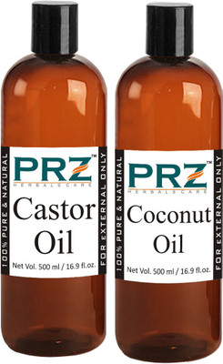 

PRZ Combo of Castor Oil and Coconut Oil (Each 500ml)(500 ml)