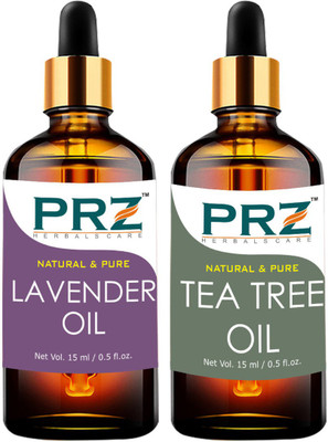 

PRZ Combo of lavender Oil and Tea Tree Essential oil ( Each 15ml )(15 ml)