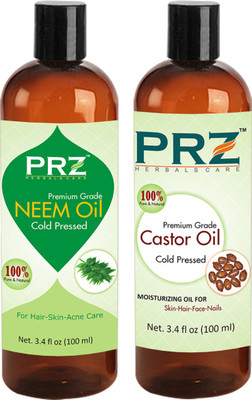 

PRZ Combo of Neem oil and Castor oil (Each 100 ml)(100 ml)