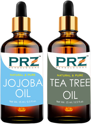 

PRZ Combo of Jojoba Carrier Cold Pressed Oil & Tea Tree Oil (Each 15ml)(15 ml)