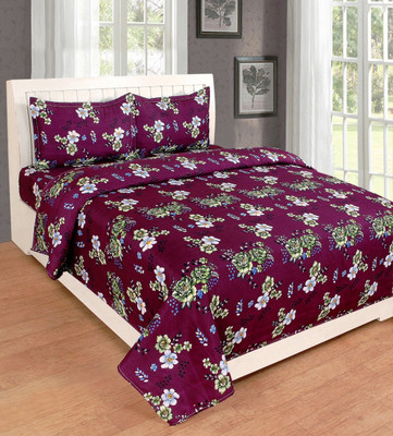 

Vrinda Home Décor 200 TC Cotton Double Floral Bedsheet(Pack of 1, Multicolor)