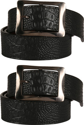 

Jack Klein Men Casual, Party, Formal Black Artificial Leather Reversible Belt