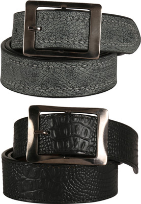 

Jack Klein Men Casual, Formal, Party Black, Grey Artificial Leather Reversible Belt