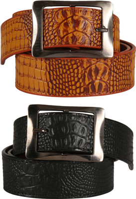 

Jack Klein Men Casual, Party, Formal Black, Brown Artificial Leather Belt