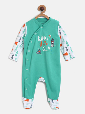 MINI KLUB Baby Boys Green Sleepsuit MINI KLUB Baby Boys Green Sleepsuit
