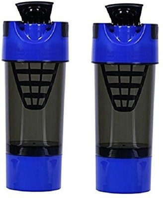 

GLOBALSHOP Shaker Bottle Blue 450 ml Shaker(Pack of 2, Multicolor), Tuff blue
