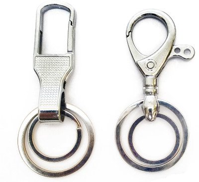 

FEMINA09 locking key chain set of 2 Locking Carabiner(Silver)