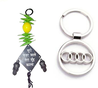

MGP Fashion Audi1 full metallic with Buri nazar wale tera muh kala combo Key Chain(Multicolor)