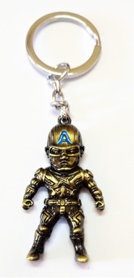 

RB Captain America 3D keychain Key Chain(Gold)