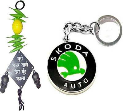 

MGP Fashion Skoda full metallic with Buri nazar wale tera muh kala combo Key Chain(Multicolor)
