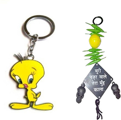 MGP Fashion Tweety full metallic with Buri nazar wale tera muh kala combo Key Chain(Multicolor)