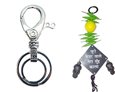 

MGP Fashion Spring locking full metallic with Buri nazar wale tera muh kala combo Key Chain(Multicolor)