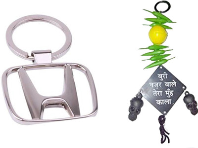 

MGP Fashion Honda full metallic with Buri nazar wale tera muh kala combo Key Chain(Multicolor)
