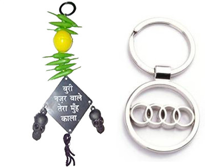 

MGP Fashion Circle Audi full metallic with Buri nazar wale tera muh kala combo Key Chain(Multicolor)