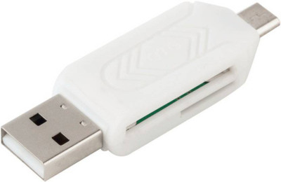 

Oxza USB 2.0+Micro OTG Adapter SD for Smart Phone T FLASH MEMORY Card Reader(White)