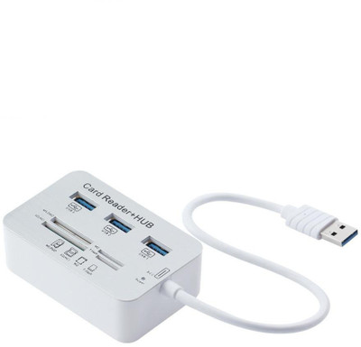 

Axcess Micro USB 3.0 SD Card Reader, OXOQO Universal 3 Port External Multi High Speed Memory Card Reader with SDHC/ T-Flash/ MS DUO / M2 for PC Laptop Mac (USB3.0) Card Reader(White)