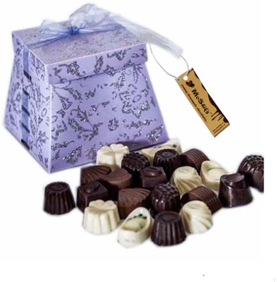 

Moshiks PURPLE SHINY BOX WITH 150 GM DARK CHOCOLATE Bars(0.15 kg)