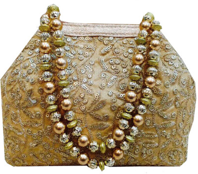 

Craftbazaar Party Gold Clutch
