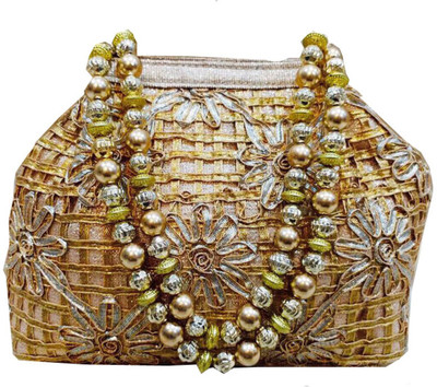 

Craftbazaar Party Gold Clutch