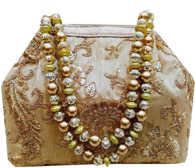

Craftbazaar Party Gold Clutch