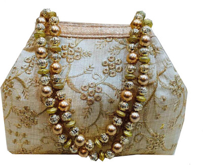 

Craftbazaar Party Gold Clutch