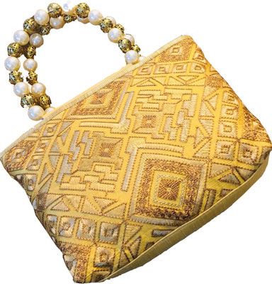 

Craftbazaar Party Yellow Clutch