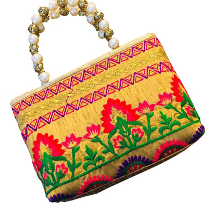 

Craftbazaar Party Gold Clutch