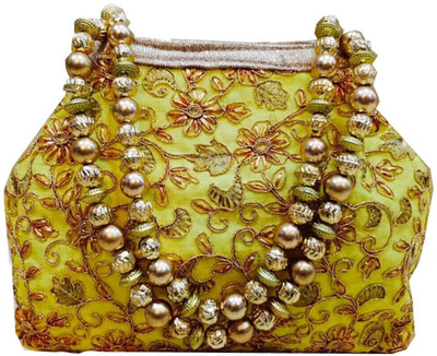 

Craftbazaar Party Yellow Clutch