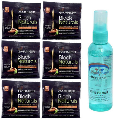 

Garnier Black Naturals 2.0 Original Black, Pink Root Hair Serum(Set of 7)