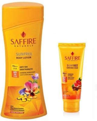 

Saffire Sunfree Body Lotion - SPF 25 PA++& SPF30(Pack of 2)(Set of 2)
