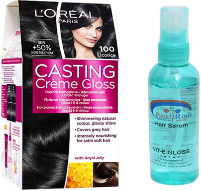 

Pink Root Hair Serum, L'Oreal Paris Casting No. 100 Licorice(Set of 2)