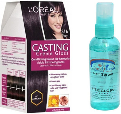 

L'Oreal Paris HAIR COLOUR PLUM WITH PINK ROOT SERUM(Set of 2)