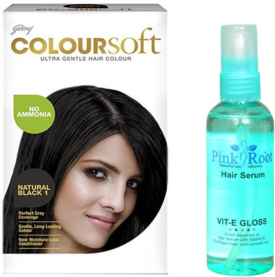 

Pink Root Hair Serum, Godrej Coloursoft Natural Black No. 1(Set of 2)