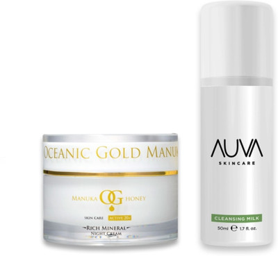 

Oceanic Gold Rich Mineral Night Cream & Cleansing Milk(Swiss Made)(Set of 2)