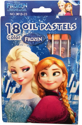 

kidoz kingdom 18 COLOURS OIL PASTELS CRAYONS - FROZEN - 6 PACK SET(Multicolor)