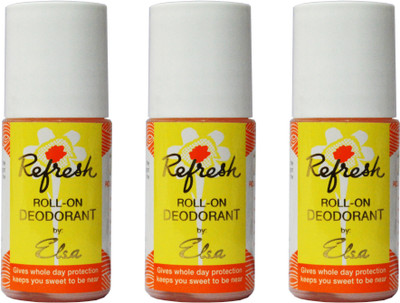 

Elsa Refresh Antiperspirant Simply Fresh 3.3 Deodorant Roll-on - For Men & Women(120 g, Pack of 3)