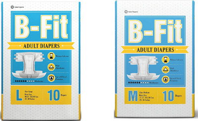 

B-fit Adult Diapers Large and medium pack of 2 size Adult Diapers - L(20 Pieces)
