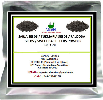 

MGBN SABJA SEEDS / TUKMARIA SEEDS / FALOODA SEEDS / SWEET BASIL SEEDS POWDER (100 g)(100 g)