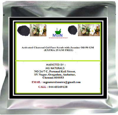 

MGBN Activated Charcoal Gel Face Scrub with Jasmine Oil-50 GM(EXTRA 25 GM FREE)(50 g)