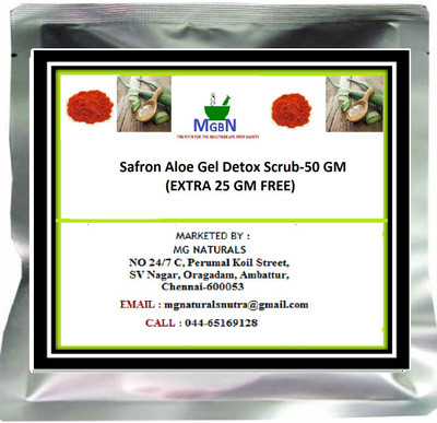 

MGBN Safron Aloe Gel Detox Scrub-50 GM (50 g) (EXTRA 25 GM FREE)(50 g)
