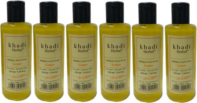 Khadi Herbal LEMON FACE WASH WITH SLS/PARABEN FREE Face Wash(1260 ml)