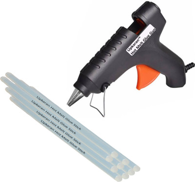 

Upkaran 40 Watts Makson High Quality 220V Electronic Black Glue gun GG40W (Made in Taiwan) with 9 hot glue sticks For Furniture, Decorations & Bonding Artificial Flowers High-Tech Professional Electronic Standard Temperature Corded Glue Gun(11 mm)