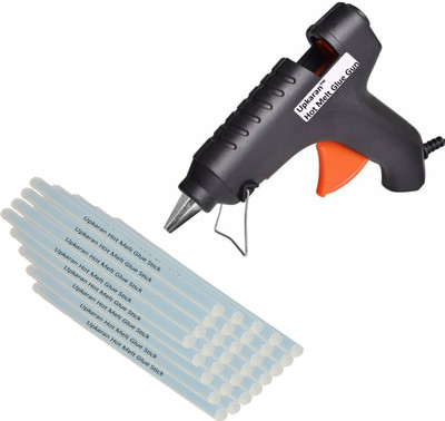 

Upkaran 40 Watts Makson High Quality 220V Electronic Black Glue gun GG40W (Made in Taiwan) with 30 hot glue sticks For Furniture, Decorations & Bonding Artificial Flowers High-Tech Professional Electronic Standard Temperature Corded Glue Gun(11 mm)