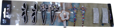 

Haryana Craft Set of 5 Hair Tic Tag Clip ( 4 Tig Tag Clip And 1 jura ) Hair Styel Clip Tic Tac Clip(Multicolor)