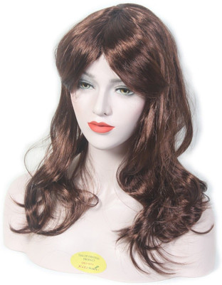 

Ritzkart SPL PARTY Medium Curly Cut shiny & Soft full hair head wig copper color 25" inch Hair Extension
