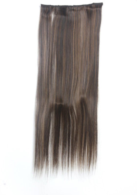 

Ritzkart PC 22 INCH Straight 4 CLIP GOLDEN BLACK MIX NATURAL TYPE HAIR EXTENSION (50gm) Hair Extension