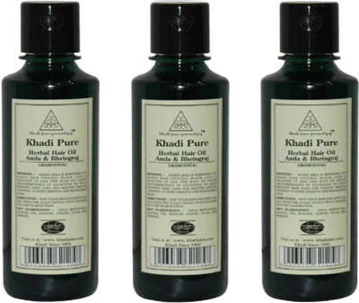 

KHADI PURE GRAMODYOG HERBAL AMLA & BHRINGRAJ HAIR OIL-For Hair Growth & Dandruff Hair Oil(630 ml)
