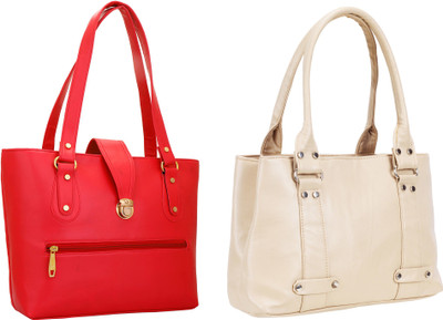 

Lady bar Hand-held Bag(Red, Tan)