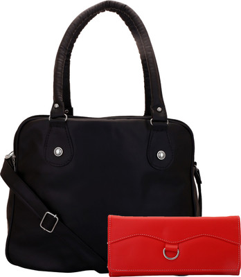 

Lady bar Shoulder Bag(Black, Red)
